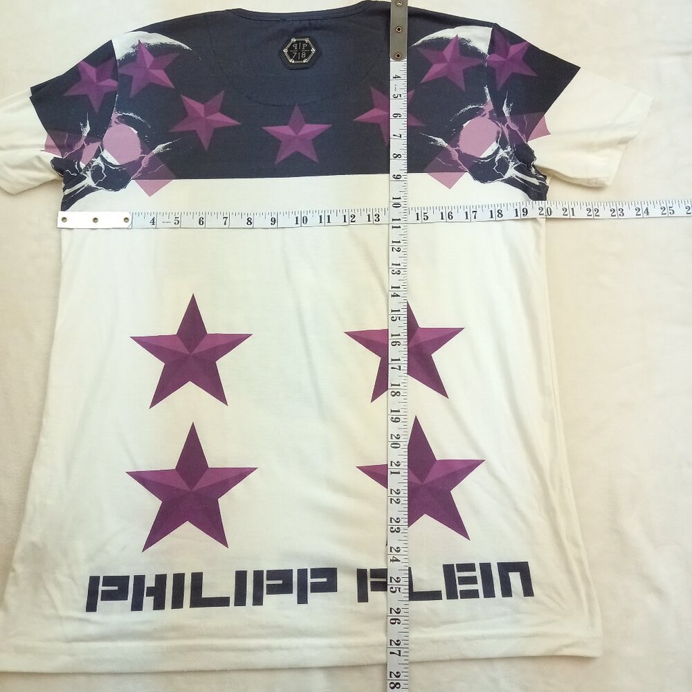 Phillip Plein Designer T-Shirt With Skull and Sequins (M) - Picture 7 of 7